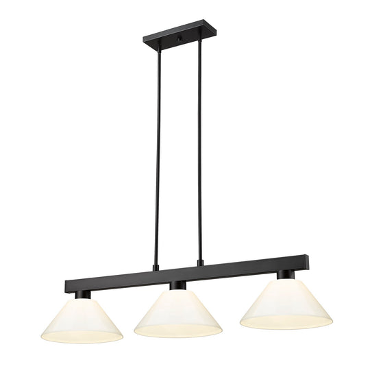 Z-Lite - 152MB-PWH - Three Light Billiard - Cobalt - Matte Black