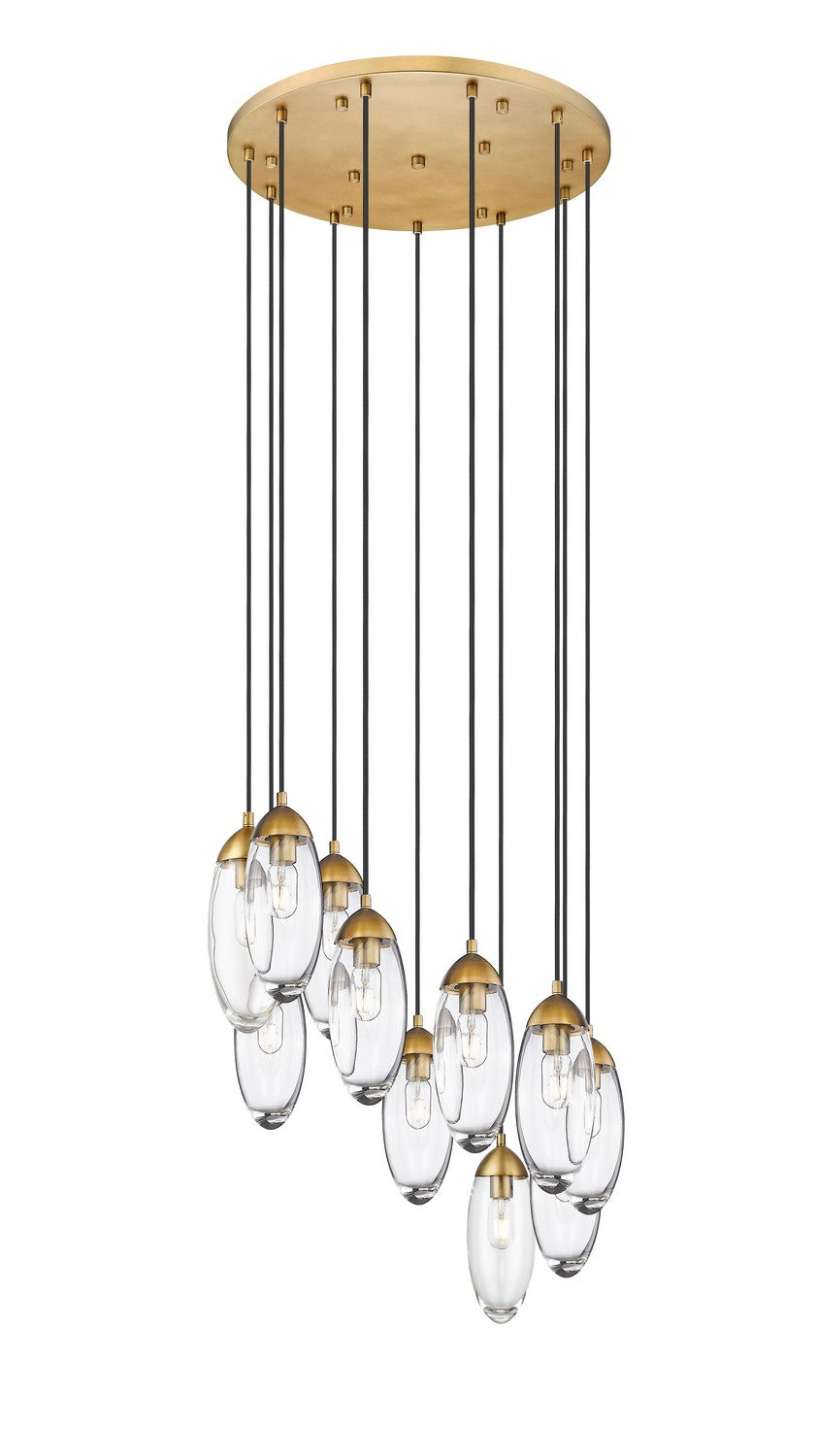 Z-Lite - 651P-11R-RB - 11 Light Chandelier - Arden - Rubbed Brass