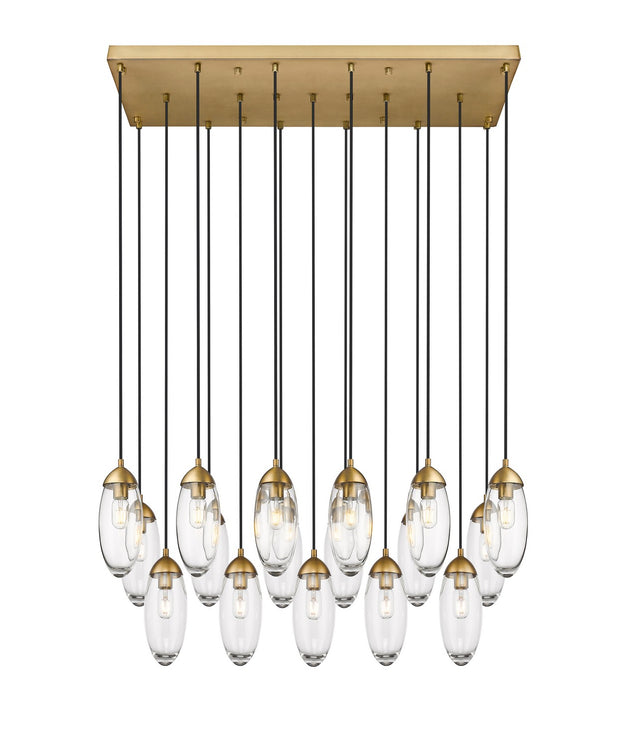 Z-Lite - 651P-17L-RB - 17 Light Linear Chandelier - Arden - Rubbed Brass