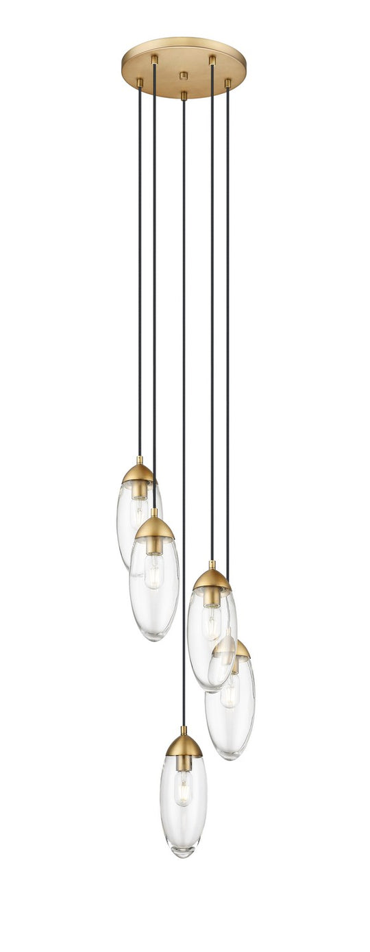 Z-Lite - 651P-5R-RB - Five Light Chandelier - Arden - Rubbed Brass