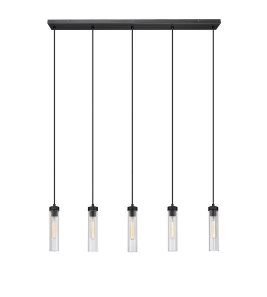 Z-Lite - 740P-5L-MB - Five Light Linear Chandelier - Beau - Matte Black