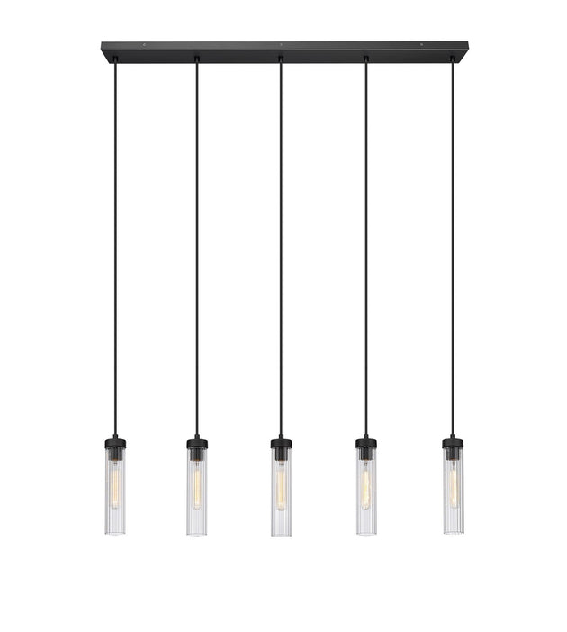 Z-Lite - 740P-5L-MB - Five Light Linear Chandelier - Beau - Matte Black