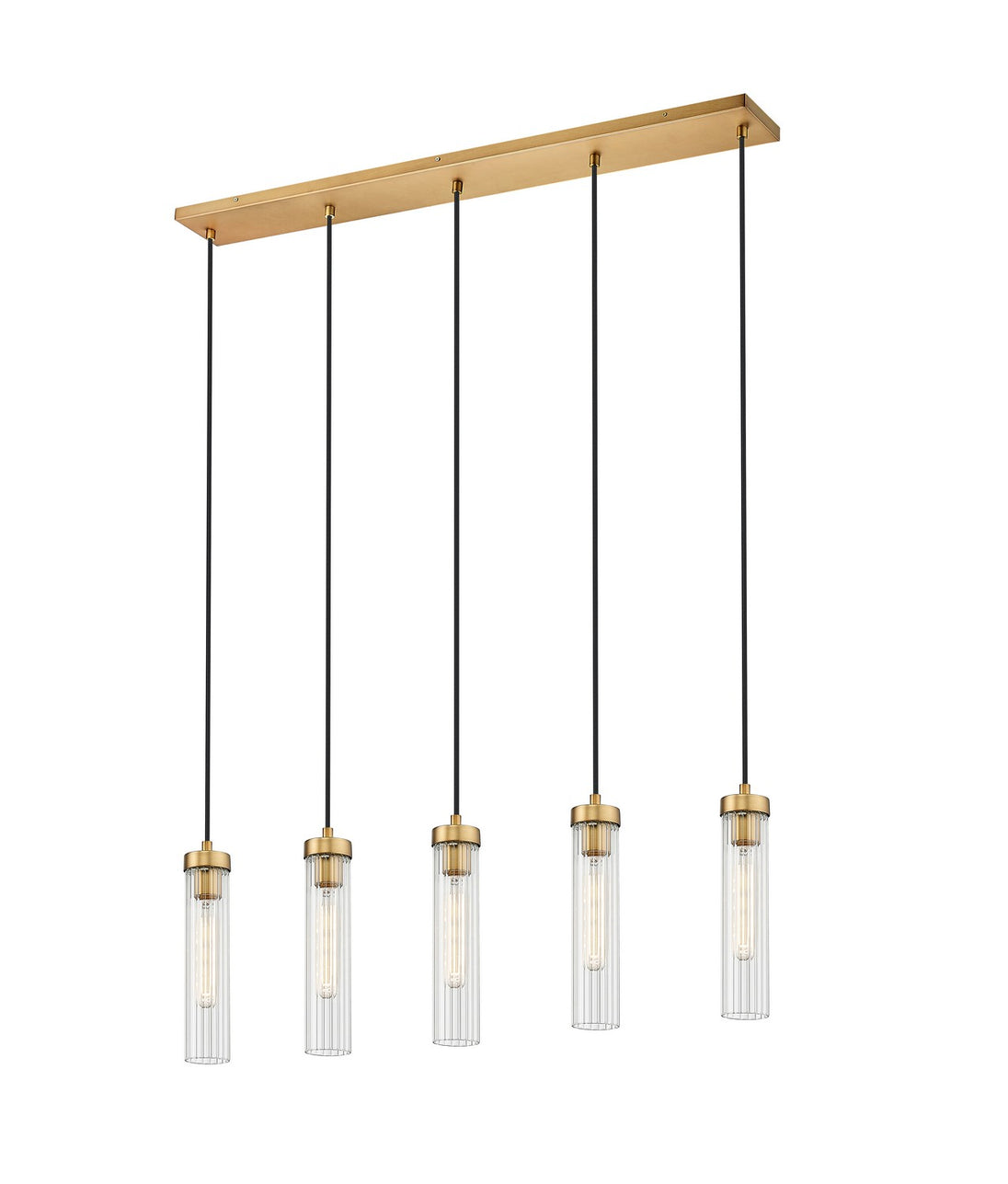 Z-Lite - 740P-5L-RB - Five Light Linear Chandelier - Beau - Rubbed Brass