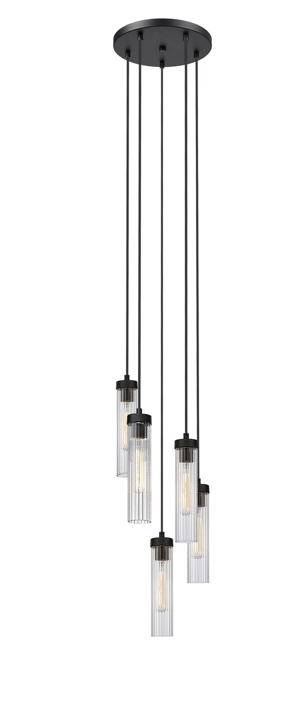 Z-Lite - 740P-5R-MB - Five Light Chandelier - Beau - Matte Black