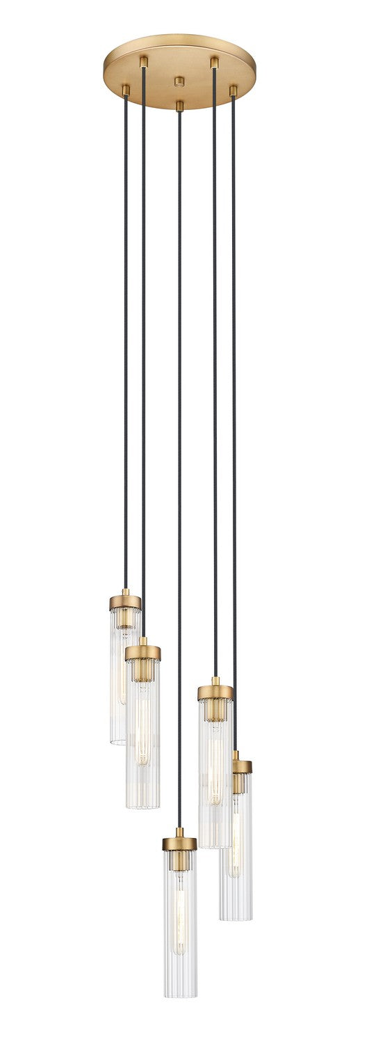 Z-Lite - 740P-5R-RB - Five Light Chandelier - Beau - Rubbed Brass