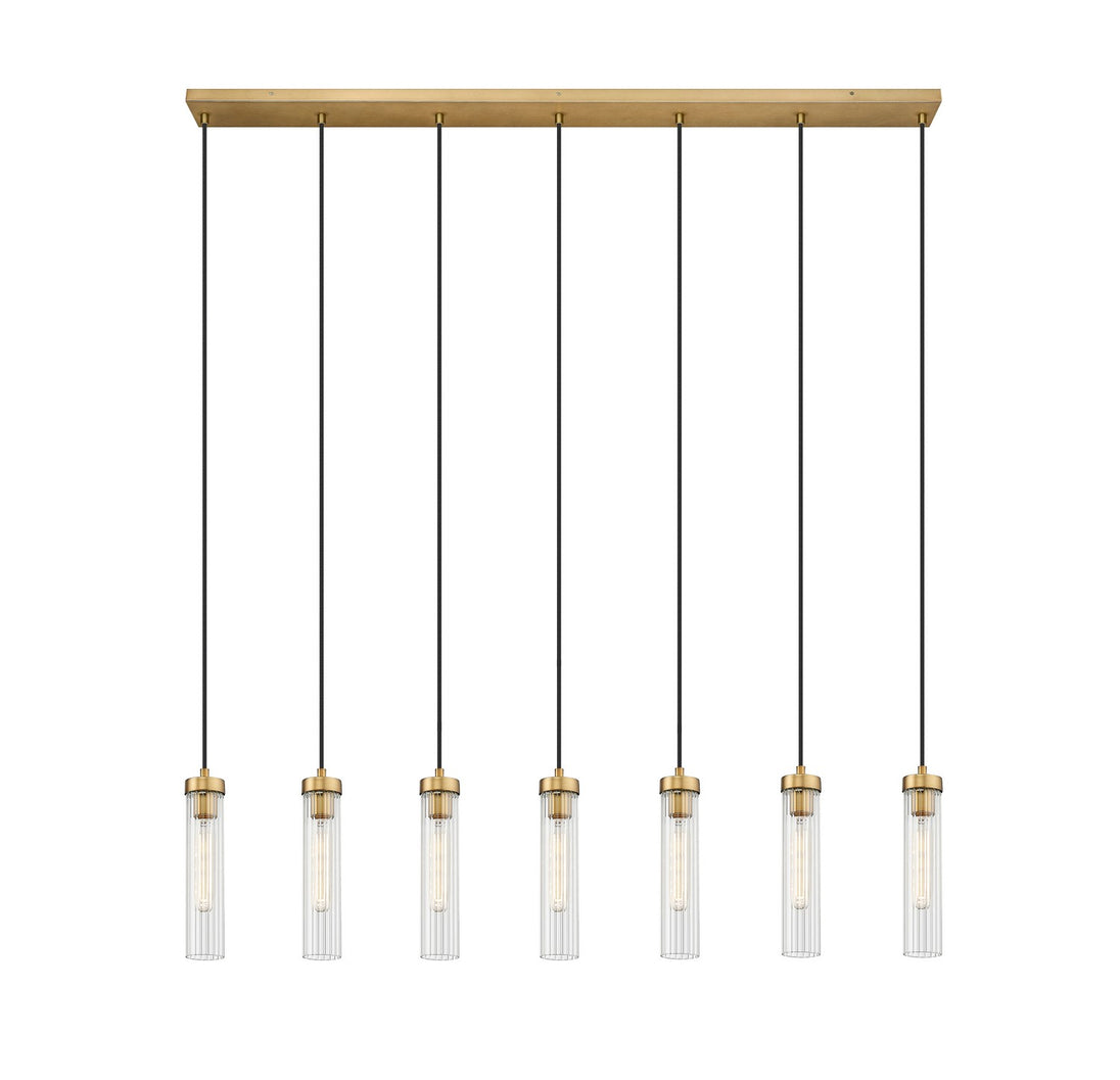 Z-Lite - 740P-7L-RB - Seven Light Linear Chandelier - Beau - Rubbed Brass