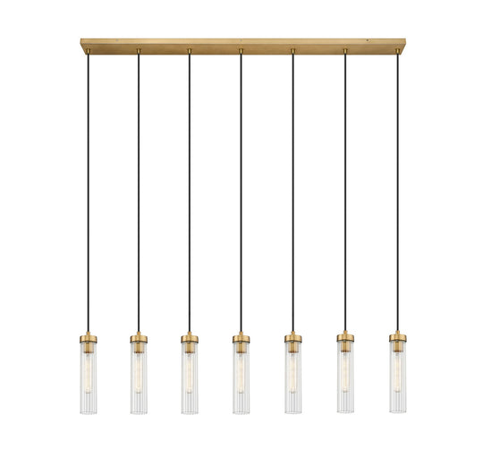 Z-Lite - 740P-7L-RB - Seven Light Linear Chandelier - Beau - Rubbed Brass