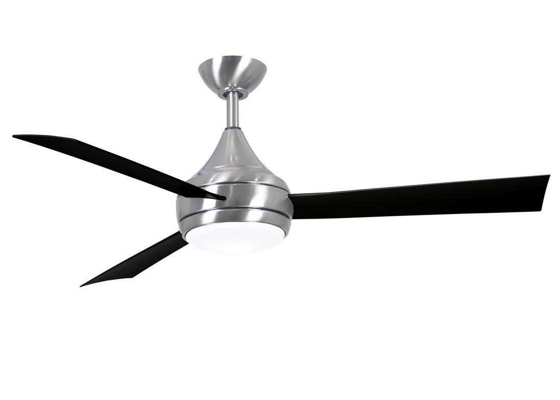 Matthews Fan Company - DA-BS-BK - 52"Ceiling Fan - Donaire - Brushed Stainless