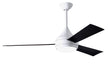 Matthews Fan Company - DA-WH-BK - 52"Ceiling Fan - Donaire - Gloss White