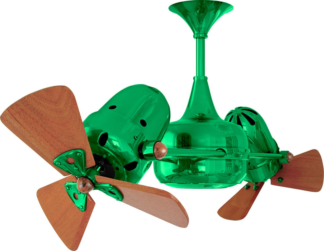 Matthews Fan Company - DD-GREEN-WD - 36"Ceiling Fan - Duplo-Dinamico - Green