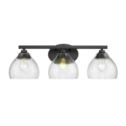 Golden - 1094-BA3 BLK-HCG - Three Light Bath Vanity - Ariella BLK - Matte Black