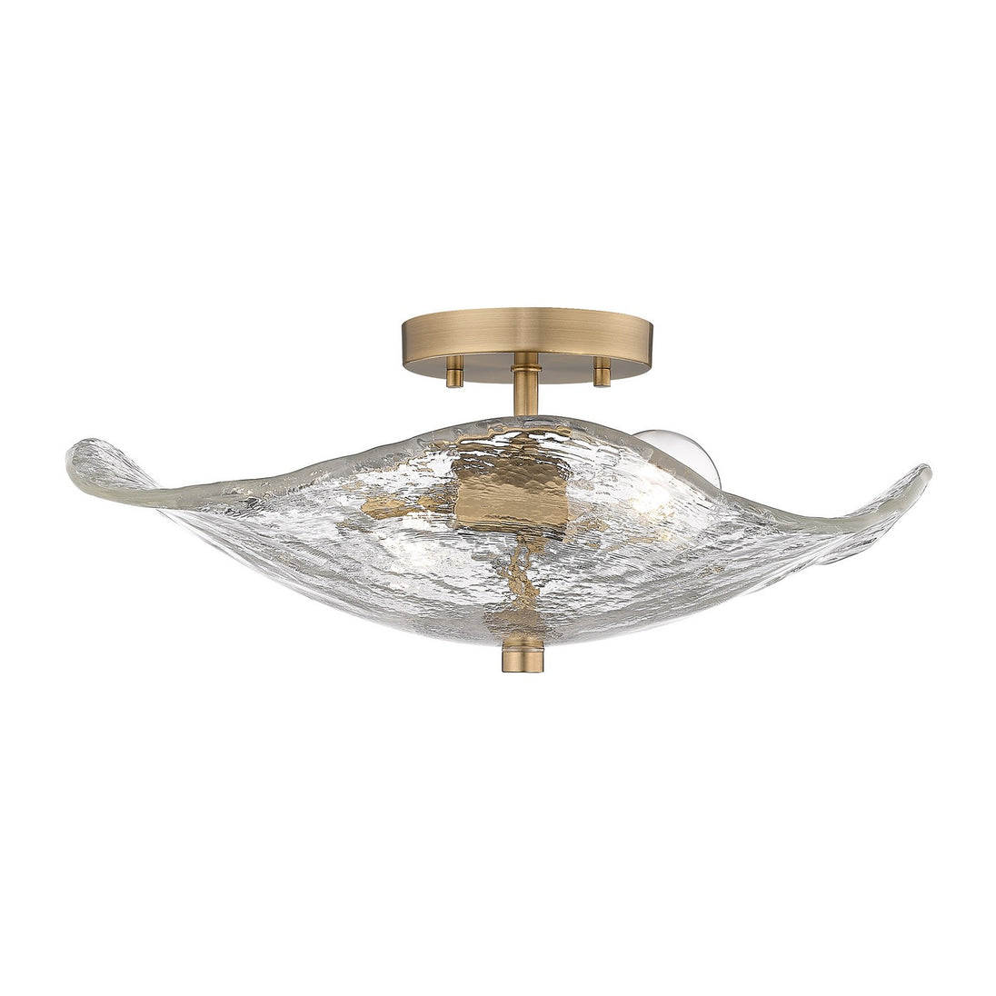 Golden - 1140-SF MBS-HWG - Two Light Semi-Flush Mount - Samara MBS - Modern Brass