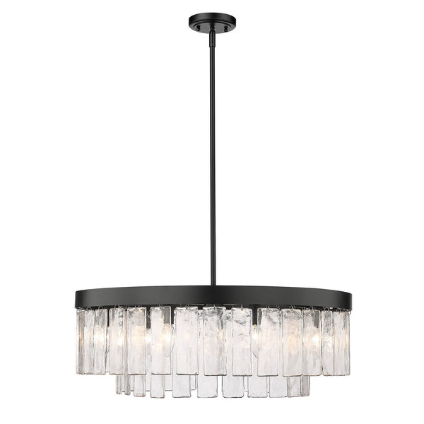 Golden - 1768-9 BLK-HWG - Nine Light Chandelier - Ciara BLK - Matte Black