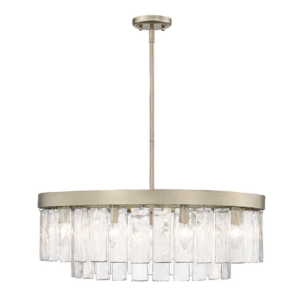 Golden - 1768-9 WG-HWG - Nine Light Chandelier - Ciara WG - White Gold