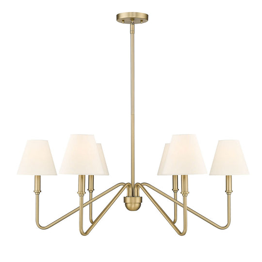 Golden - 3690-6 BCB-IL - Six Light Chandelier - Kennedy BCB - Brushed Champagne Bronze