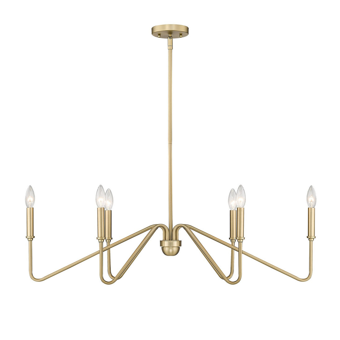 Golden - 3690-LP BCB - Six Light Linear Pendant - Kennedy BCB - Brushed Champagne Bronze