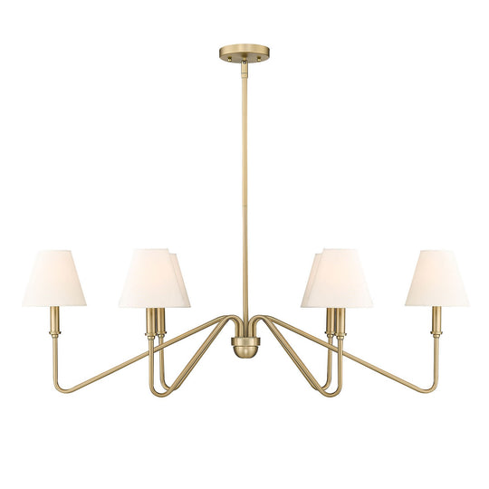 Golden - 3690-LP BCB-IL - Six Light Linear Pendant - Kennedy BCB - Brushed Champagne Bronze