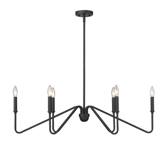 Golden - 3690-LP NB - Six Light Linear Pendant - Kennedy - Natural Black