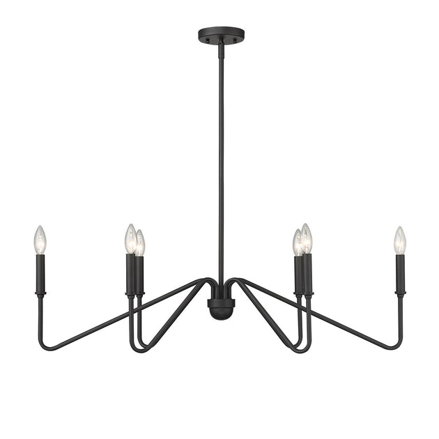 Golden - 3690-LP NB - Six Light Linear Pendant - Kennedy - Natural Black