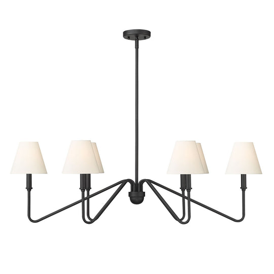 Golden - 3690-LP NB-IL - Six Light Linear Pendant - Kennedy - Natural Black
