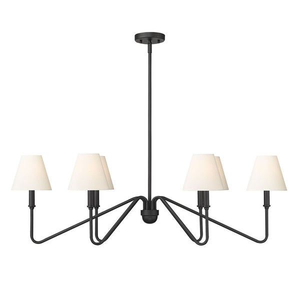 Golden - 3690-LP NB-IL - Six Light Linear Pendant - Kennedy - Natural Black