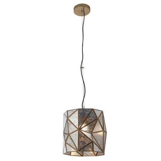 Metropolitan - N1691-863 - One Light Mini Pendant - Geo-Gem - Brass Antique
