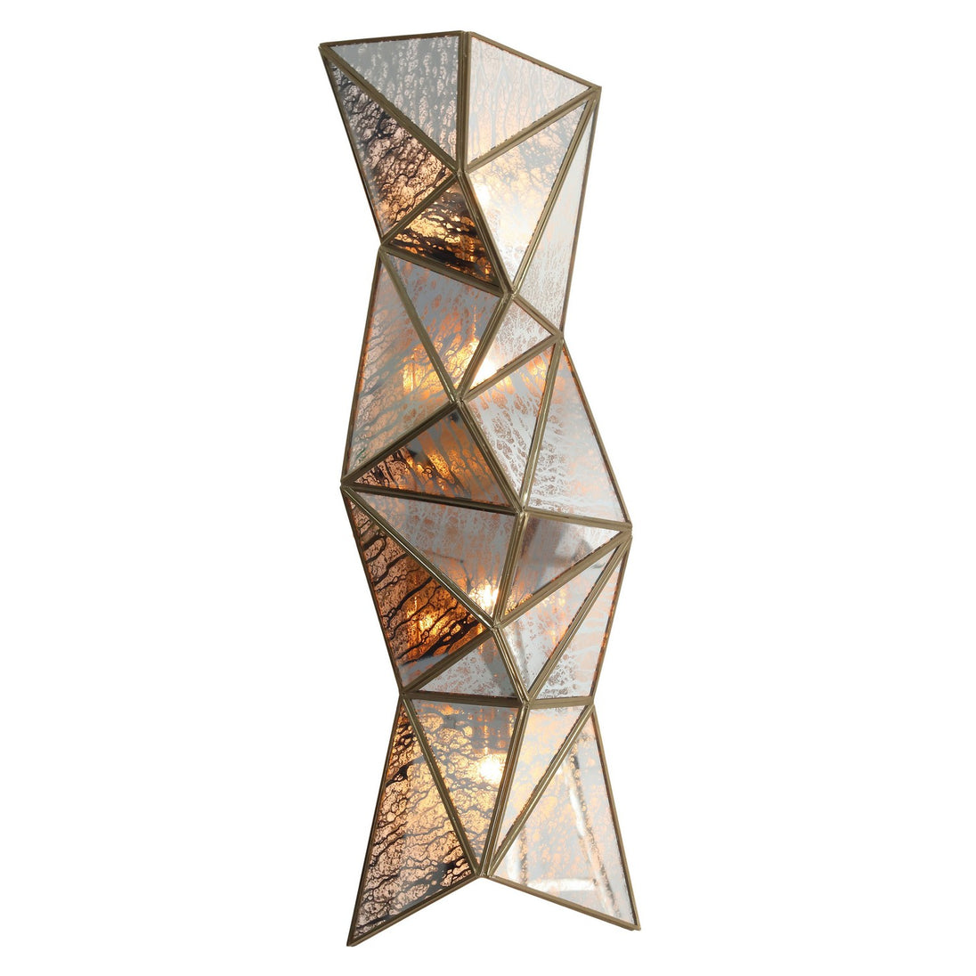 Metropolitan - N1694-863 - Four Light Wall Sconce - Geo-Gem - Brass Antique