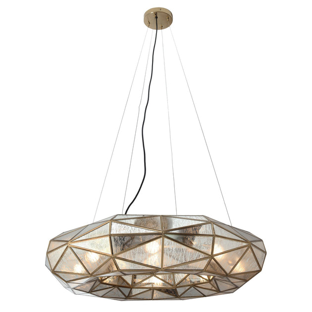Metropolitan - N1698-863 - Eight Light Chandelier - Geo-Gem - Brass Antique
