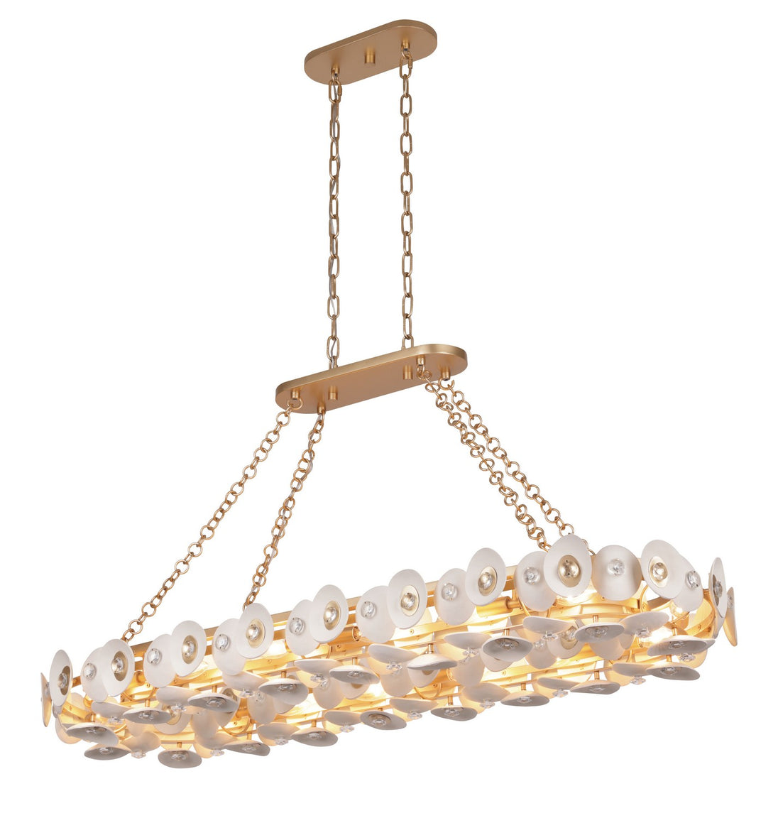 Metropolitan - N1869-760 - 14 Light Island Pendant - Niu - Coconut Shell Gold / Coconut Shell White