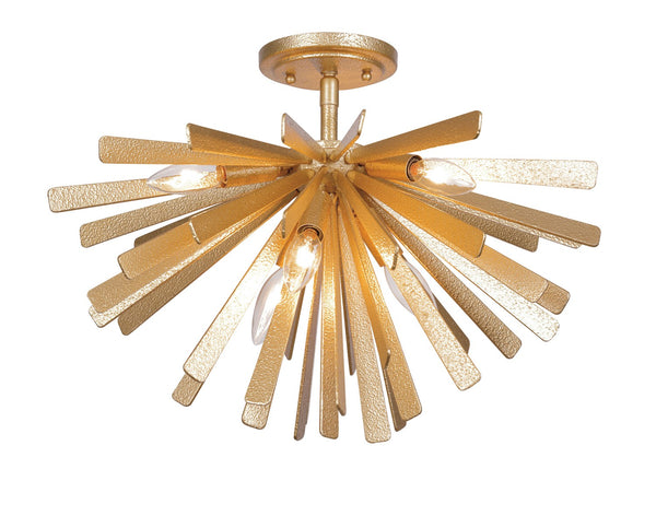 Metropolitan - N1906-785 - Six Light Flush Mount - Confluence - Piastra Gold