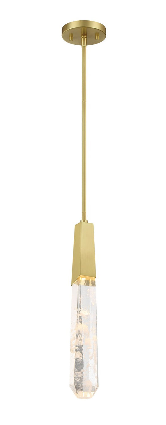 George Kovacs - P1283-859-L - LED Mini Pendant - Drifting Droplets - Brushed Brass