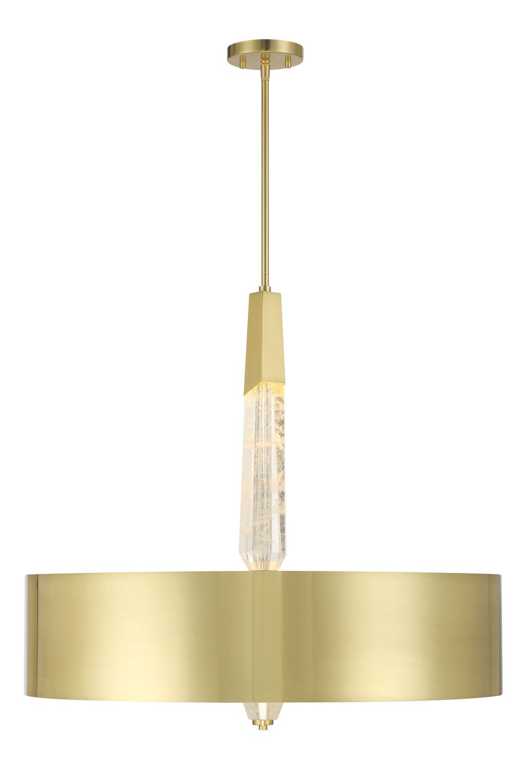 George Kovacs - P1285-859-L - Five Light Pendant - Drifting Droplets - Brushed Brass