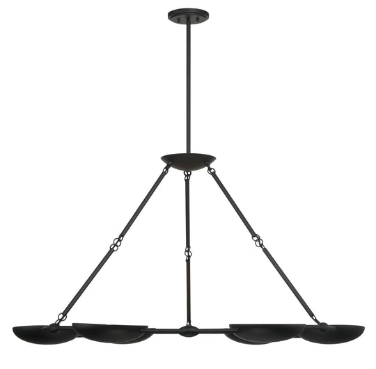 George Kovacs - P1316-076 - Six Light Chandelier - Undertas - Iron Ore