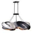 George Kovacs - P1335-780 - Six Light Island Pendant - Metalo Misto - Coal With Atlas And Midnight S