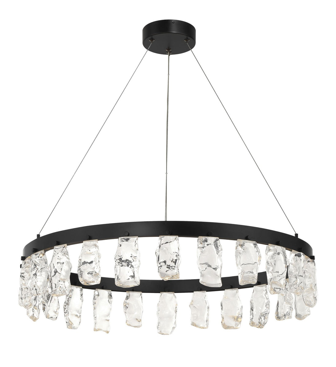 George Kovacs - P1497-66A-L - LED Chandelier - Artic Glacier - Coal