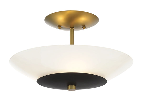 Minka-Lavery - 1703-781 - Three Light Flush Mount - Bax - Sand Coal & Soft Brass