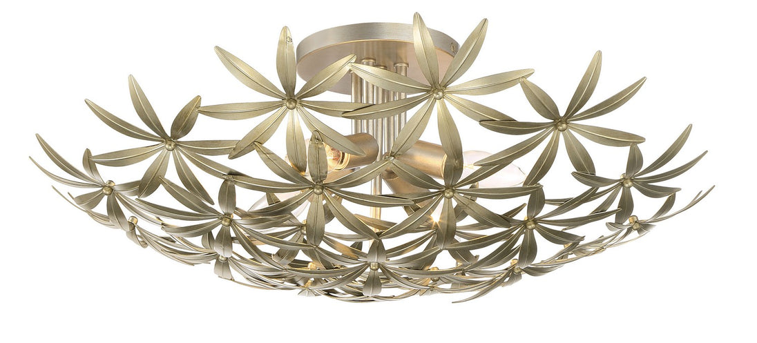 Minka-Lavery - 2144-735 - Four Light Flush Mount - Flower Child - Ambry Gold