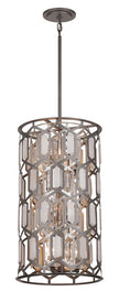 Minka-Lavery - 3586-795 - Nine Light Foyer Pendant - Hexly - Bronze & Sultry Silver