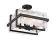 Minka-Lavery - 3616-66A - Four Light Semi Flush Mount - Cloud Break - Coal