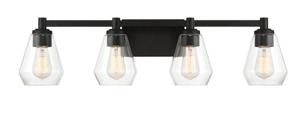 Minka-Lavery - 5704-66A - Four Light Bath Vanity - Clarity - Coal
