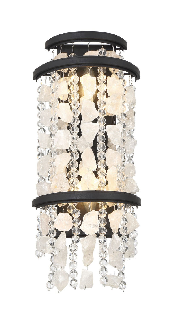 Minka-Lavery - 6702-66 - Two Light Wall Sconce - Shimmering Elegance - Sand Coal