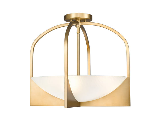 Z-Lite - 1947SFS-MGLD - Four Light Semi Flush Mount - Devon - Modern Gold