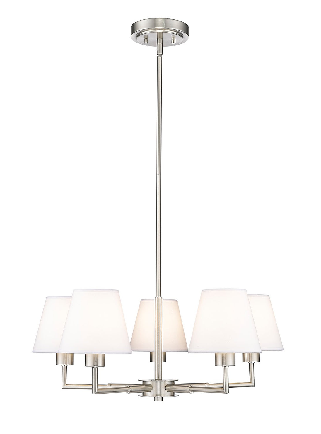 Z-Lite - 744-26R-BN - Five Light Chandelier - Leila - Brushed Nickel