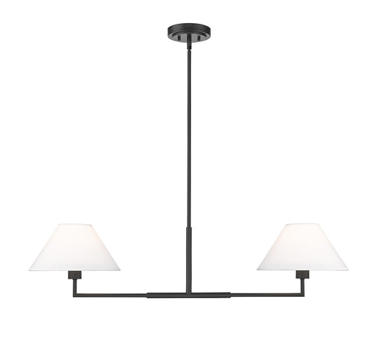Z-Lite - 744-42L-MB - Two Light Chandelier - Leila - Matte Black