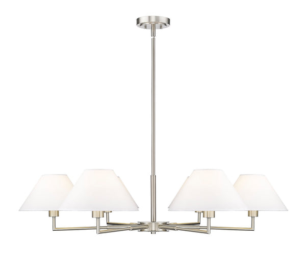 Z-Lite - 744-44R-BN - Six Light Chandelier - Leila - Brushed Nickel