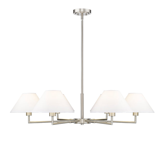 Z-Lite - 744-44R-BN - Six Light Chandelier - Leila - Brushed Nickel