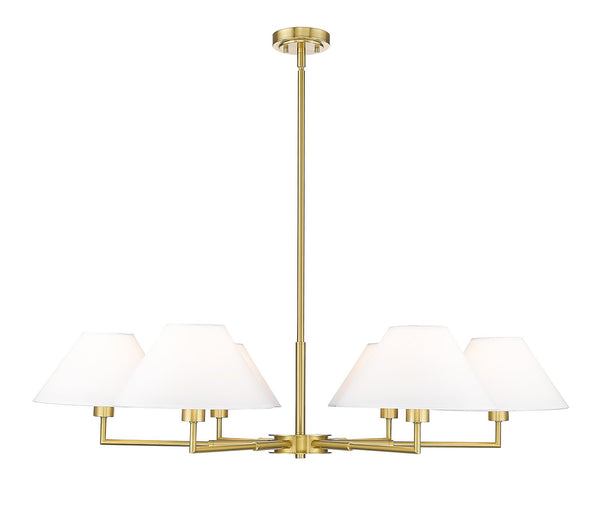 Z-Lite - 744-44R-LG - Six Light Chandelier - Leila - Luxe Gold