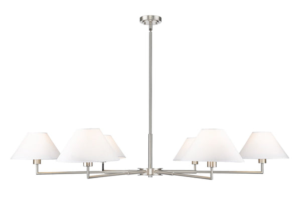 Z-Lite - 744-63R-BN - Six Light Chandelier - Leila - Brushed Nickel