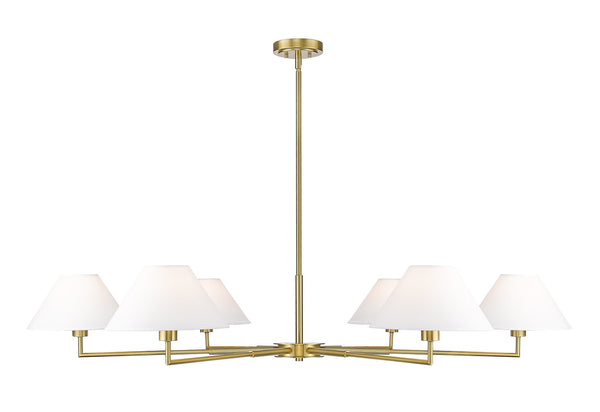 Z-Lite - 744-63R-LG - Six Light Chandelier - Leila - Luxe Gold