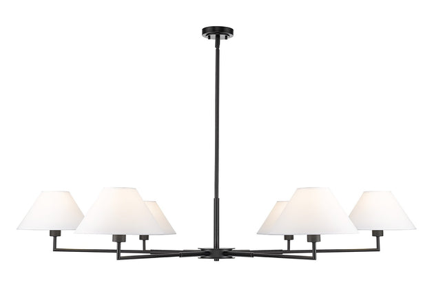 Z-Lite - 744-63R-MB - Six Light Chandelier - Leila - Matte Black
